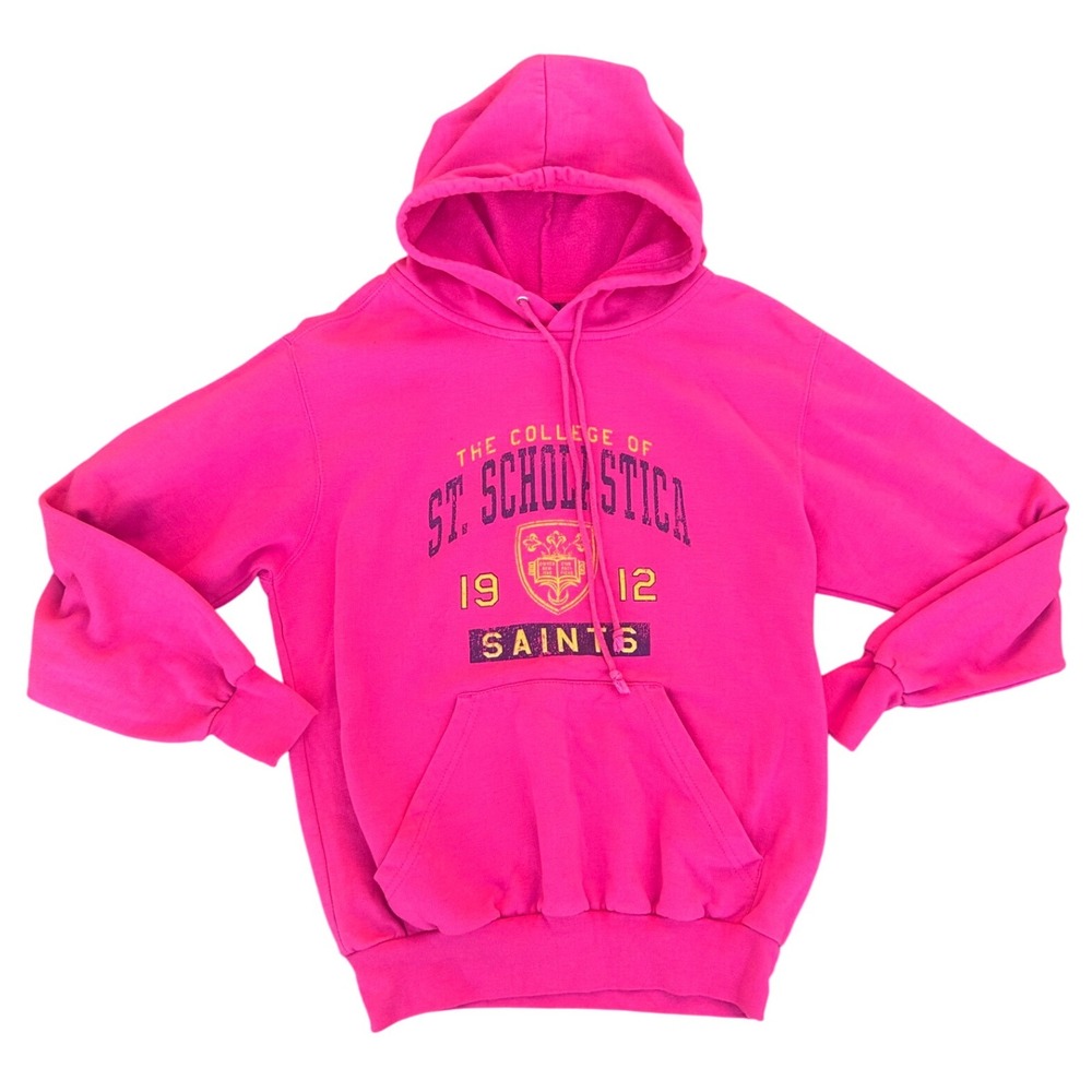 St. Scholastica Saints Hoodie Small Pink College Sweatshirt‎ Pullover MV Sport